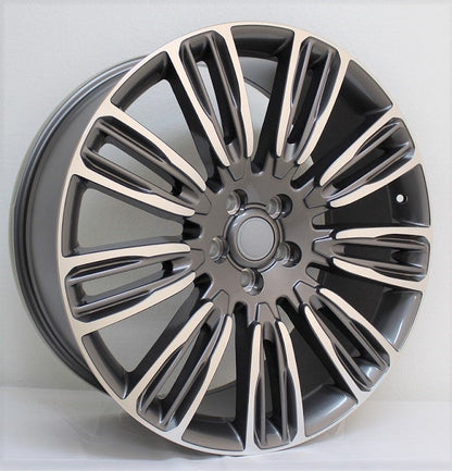 22" X 9.5" Titanium Machine Face Aluminum Wheels Set - Dynamic Performance - R531-TM-22x9.5-5x120-45-72.56