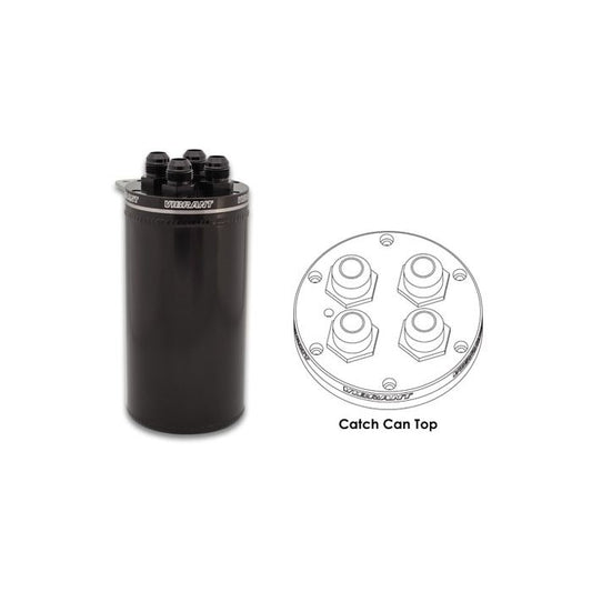 Vibrant Performance - 12697 - Universal Catch Can Recirculating Closed Loop Top- Anodized Black