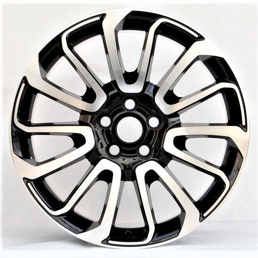 24" X 10" Black Machine Face Aluminum Wheels Set - Dynamic Performance - R526-BM-24x10-5x120-45-72.56