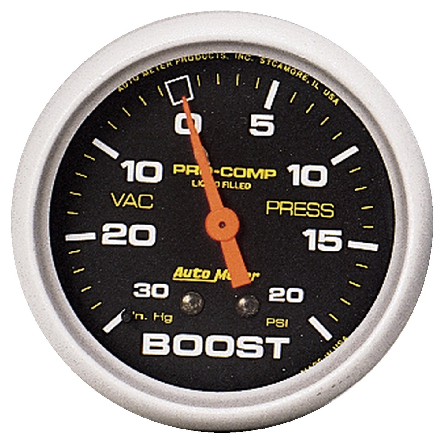 AutoMeter 2-5/8 in. BOOST/VACUUM 30 IN HG/20 PSI LIQUID FILLED PRO-COMP 5401