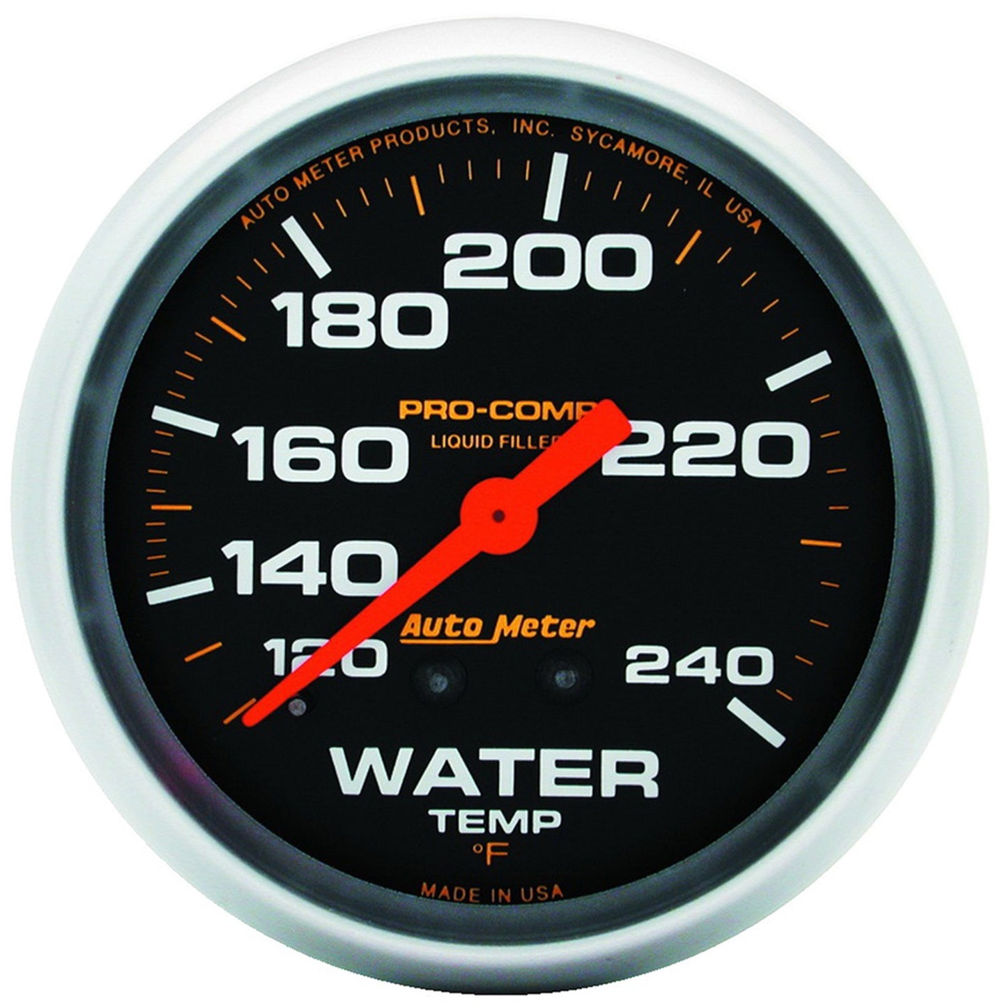 AutoMeter 2-5/8 in. WATER TEMPERATURE 120-240 Fahrenheit LIQUID FILLED PRO-COMP 5432
