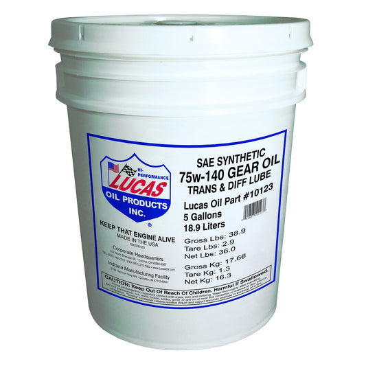 Lucas Oil Products Synthetic SAE 75W-140 Trans & Diff Lube 10123