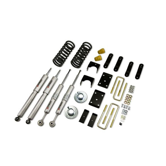 BELLTECH 441SP LOWERING KITS Front And Rear Complete Kit W/ Street Performance Shocks 2007-2018 Toyota Tundra V8 only ((All Cabs): except TRD) 2 in. F/4 in. R drop W/ Street Performance Shocks