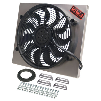 Derale Powerpack - High Output Single 17" Electric RAD Fan/Aluminum Shroud Kit 16821