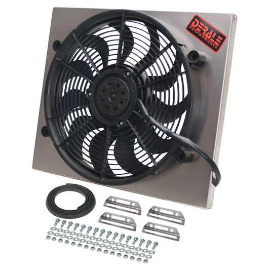 Derale Powerpack - High Output Single 17" Electric RAD Fan/Aluminum Shroud Kit 16821