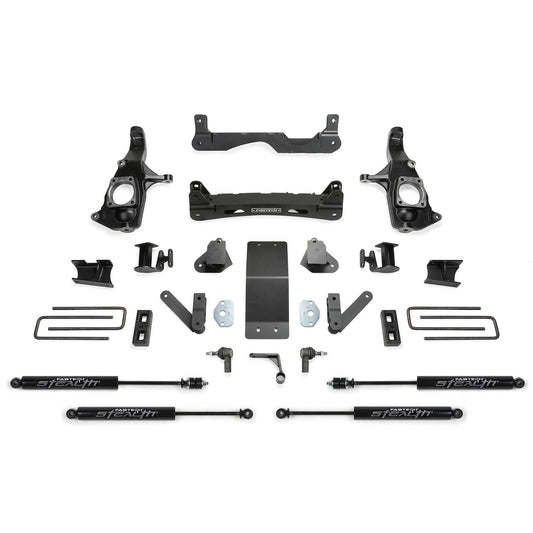 Fabtech 4" BASIC SYS W/STEALTH SHKS 2011-19 GM 3500HD 2WD/4WD K1123M