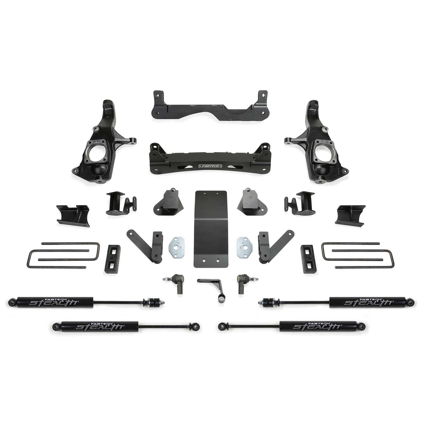 Fabtech 4" BASIC SYS W/STEALTH SHKS 2011-19 GM 2500HD 2WD/4WD K1121M