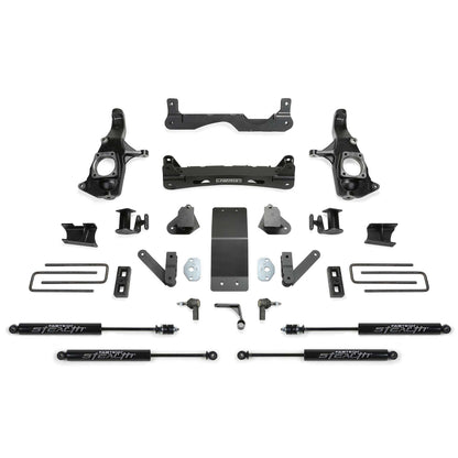 Fabtech 4" BASIC SYS W/STEALTH SHKS 2011-19 GM 2500HD 2WD/4WD K1121M