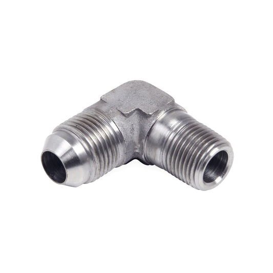 Earls Performance 90 Deg. Stainless Steel AN to NPT Adapter Elbow SS982216ERL