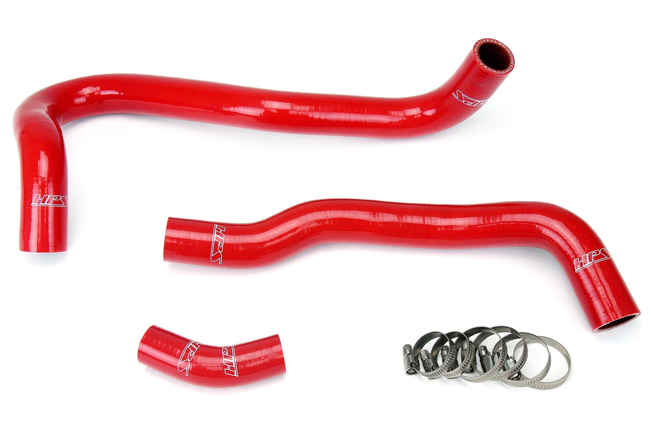 HPS Performance High Temp 3-ply Reinforced SiliconeReplace OEM Rubber Radiator Coolant Hoses 57-1021-RED
