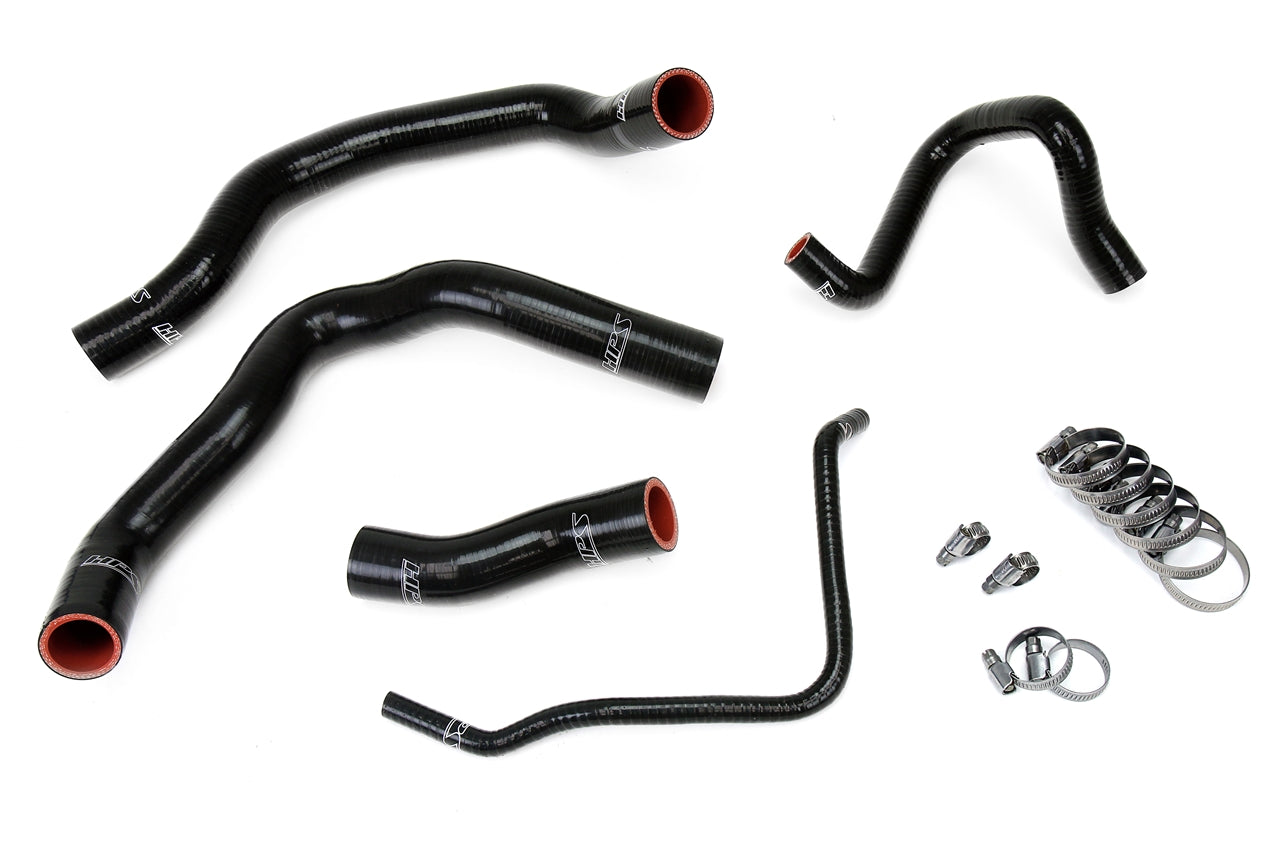 HPS Performance High Temp 3-ply Reinforced Silicone Replace OEM Rubber Radiator Coolant Hoses 57-1211-BLK