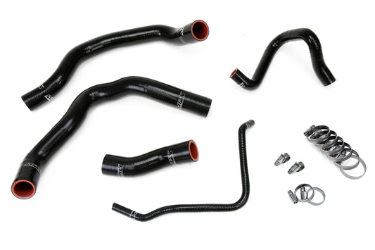 HPS Performance High Temp 3-ply Reinforced Silicone Replace OEM Rubber Radiator Coolant Hoses 57-1211-BLK