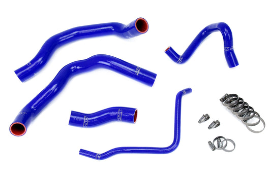 HPS Performance High Temp 3-ply Reinforced Silicone Replace OEM Rubber Radiator Coolant Hoses 57-1211-BLUE