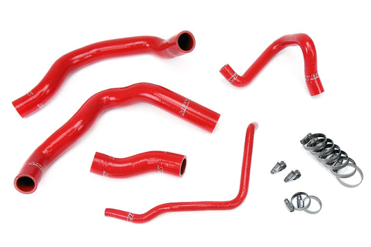 HPS Performance High Temp 3-ply Reinforced Silicone Replace OEM Rubber Radiator Coolant Hoses 57-1211-RED