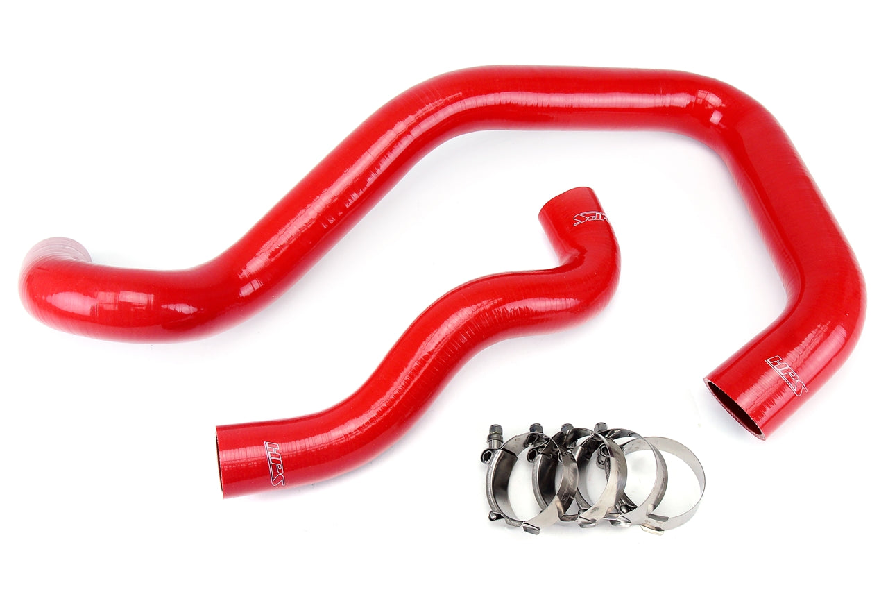 HPS Performance High Temp 3-ply Reinforced Silicone Replace OEM Rubber Radiator Coolant Hoses 57-1214-RED