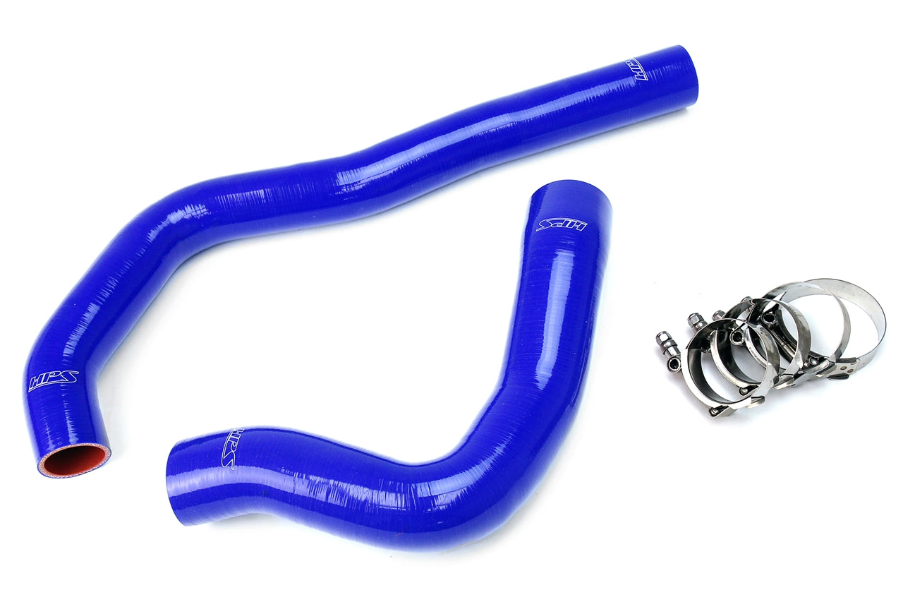 HPS Performance High Temp 3-ply Reinforced Silicone Replace OEM Rubber Radiator Coolant Hoses 57-1222-BLUE