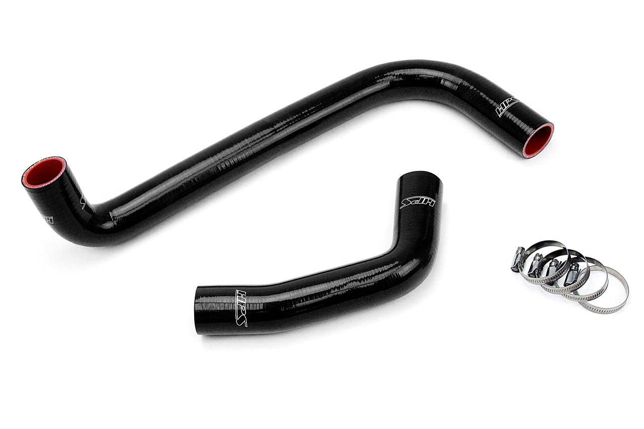 HPS Performance High Temp 3-ply Reinforced Silicone Replace OEM Rubber Radiator Coolant Hoses 57-1224-BLK