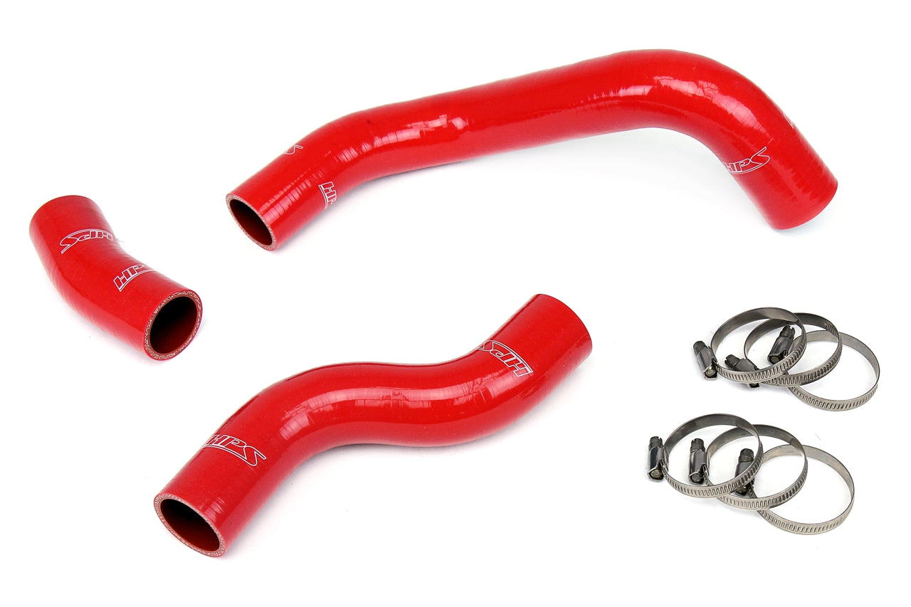 HPS Performance High Temp 3-ply Reinforced Silicone Replace OEM Rubber Radiator Coolant Hoses 57-1226-RED