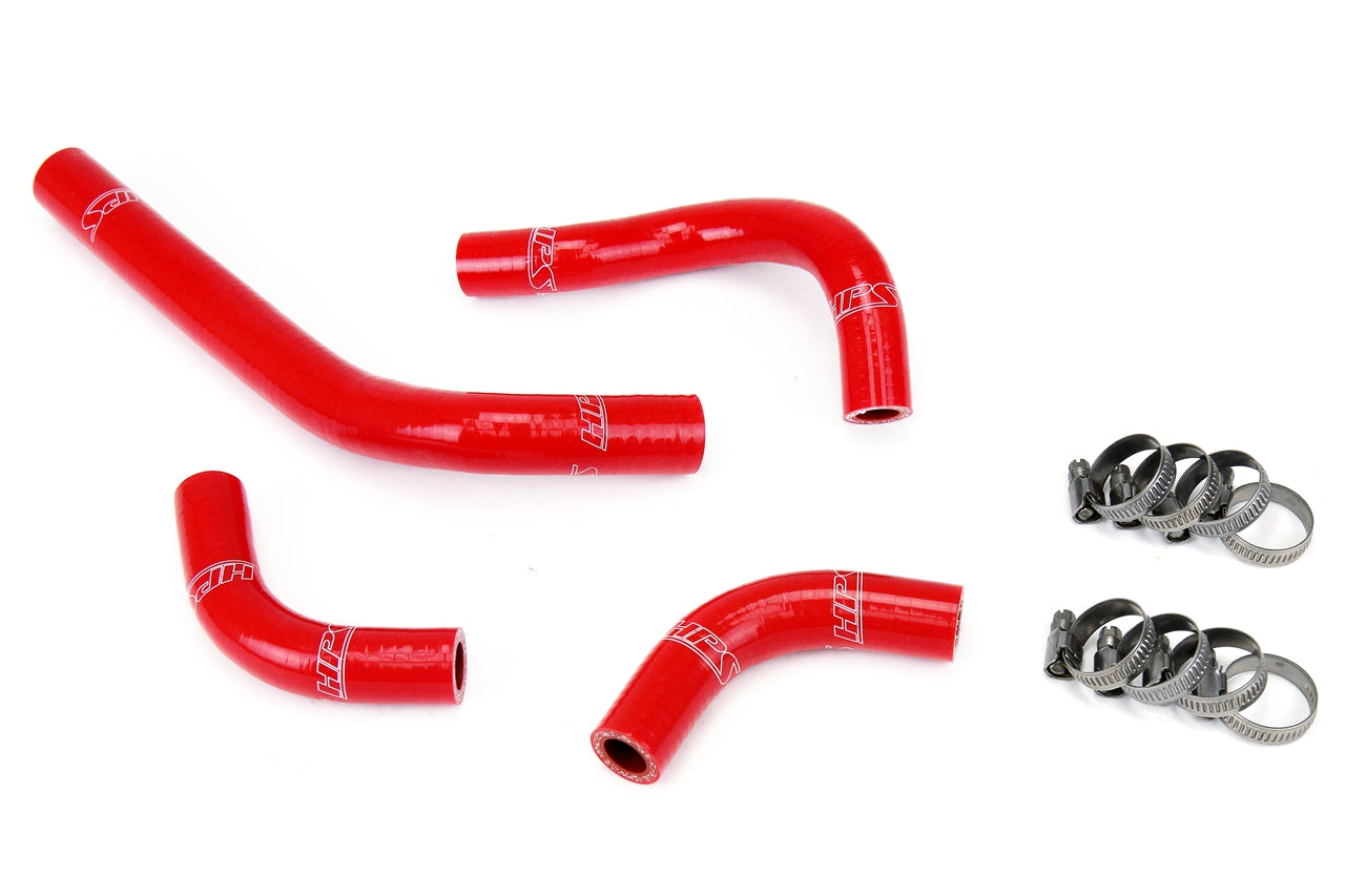 HPS Performance High Temp 3-ply Reinforced Silicone Replace OEM Rubber Radiator Coolant Hoses 57-1234-RED