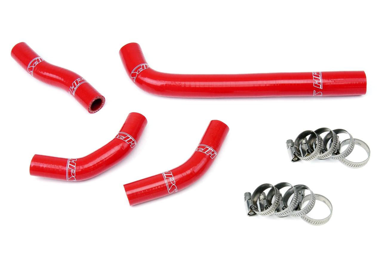 HPS Performance High Temp 3-ply Reinforced Silicone Replace OEM Rubber Radiator Coolant Hoses 57-1235-RED