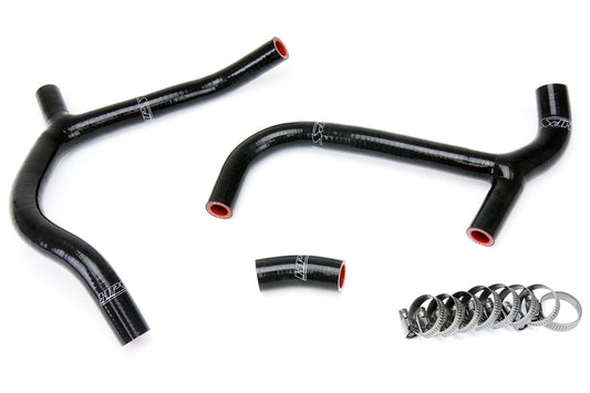 HPS Performance High Temp 3-ply Reinforced Silicone Replace OEM Rubber Radiator Coolant Hoses 57-1236-BLK