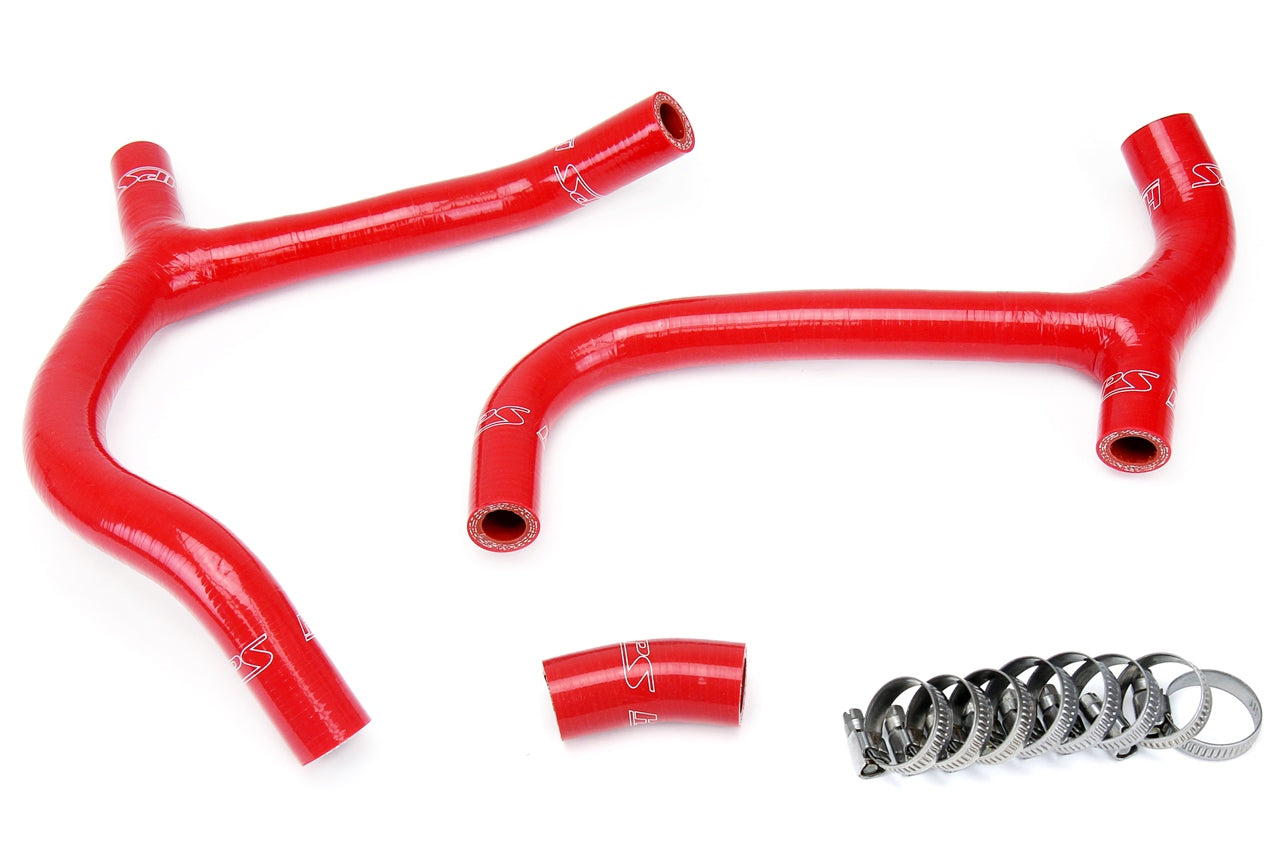 HPS Performance High Temp 3-ply Reinforced Silicone Replace OEM Rubber Radiator Coolant Hoses 57-1236-RED