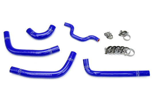HPS Performance High Temp 3-ply Reinforced Silicone Replace OEM Rubber Radiator Coolant Hoses 57-1240-BLUE