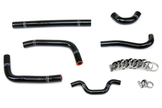 HPS Performance High Temp 3-ply Reinforced Silicone Replace OEM Rubber Radiator Coolant Hoses 57-1241-BLK