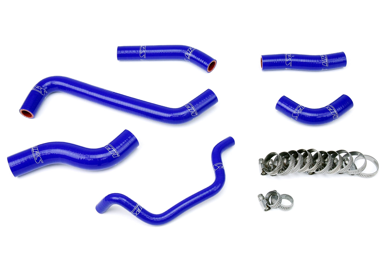 HPS Performance High Temp 3-ply Reinforced Silicone Replace OEM Rubber Radiator Coolant Hoses 57-1242-BLUE