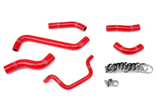 HPS Performance High Temp 3-ply Reinforced Silicone Replace OEM Rubber Radiator Coolant Hoses 57-1242-RED
