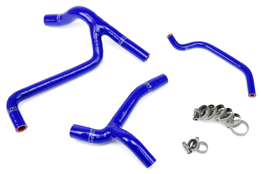 HPS Performance High Temp 3-ply Reinforced Silicone Replace OEM Rubber Radiator Coolant Hoses 57-1243-BLUE
