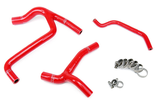 HPS Performance High Temp 3-ply Reinforced Silicone Replace OEM Rubber Radiator Coolant Hoses 57-1243-RED