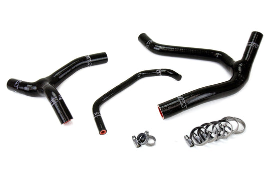 HPS Performance High Temp 3-ply Reinforced Silicone Replace OEM Rubber Radiator Coolant Hoses 57-1244-BLK