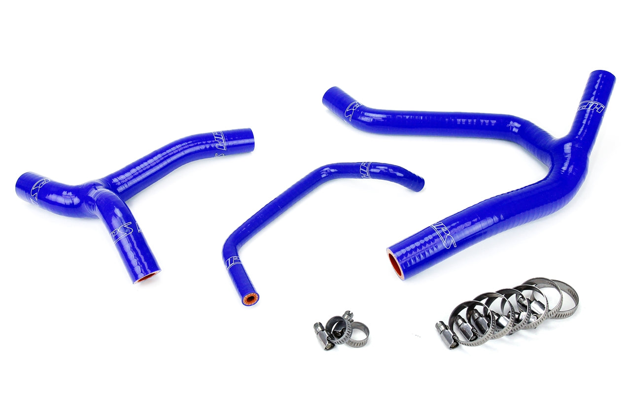 HPS Performance High Temp 3-ply Reinforced Silicone Replace OEM Rubber Radiator Coolant Hoses 57-1244-BLUE