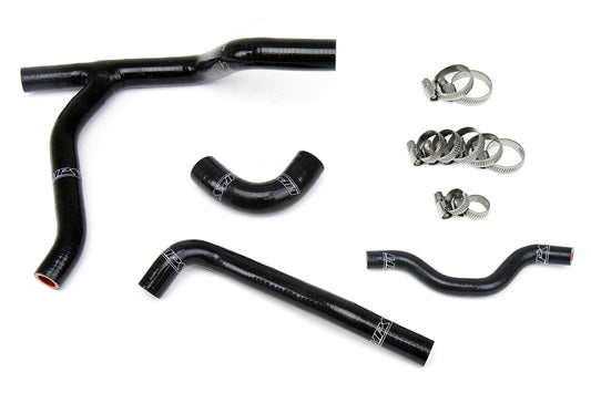 HPS Performance High Temp 3-ply Reinforced Silicone Replace OEM Rubber Radiator Coolant Hoses 57-1245-BLK