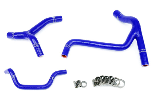 HPS Performance High Temp 3-ply Reinforced Silicone Replace OEM Rubber Radiator Coolant Hoses 57-1246-BLUE