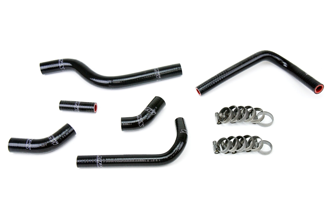 HPS Performance High Temp 3-ply Reinforced Silicone Replace OEM Rubber Radiator Coolant Hoses 57-1252-BLK