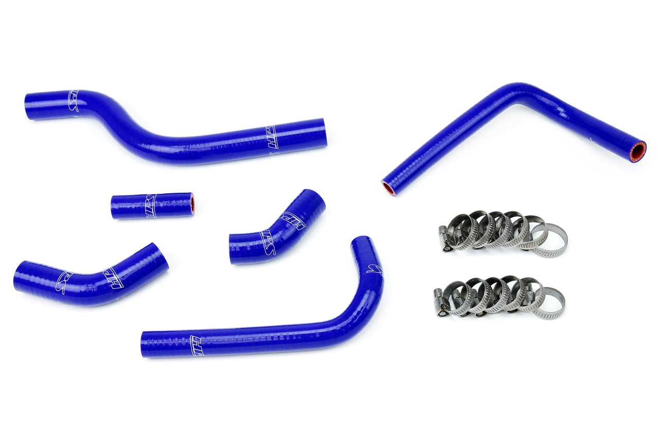HPS Performance High Temp 3-ply Reinforced Silicone Replace OEM Rubber Radiator Coolant Hoses 57-1252-BLUE
