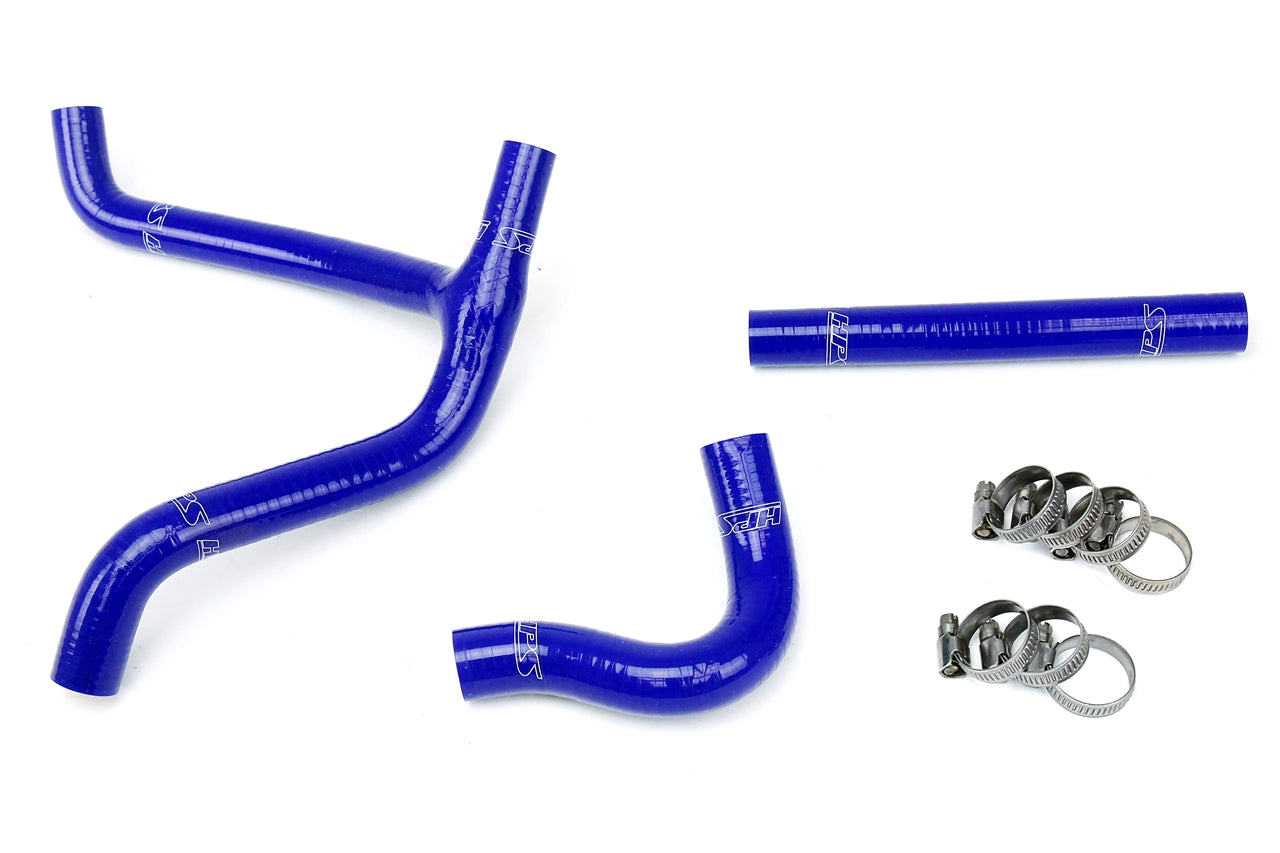 HPS Performance High Temp 3-ply Reinforced Silicone Replace OEM Rubber Radiator Coolant Hoses 57-1253-BLUE