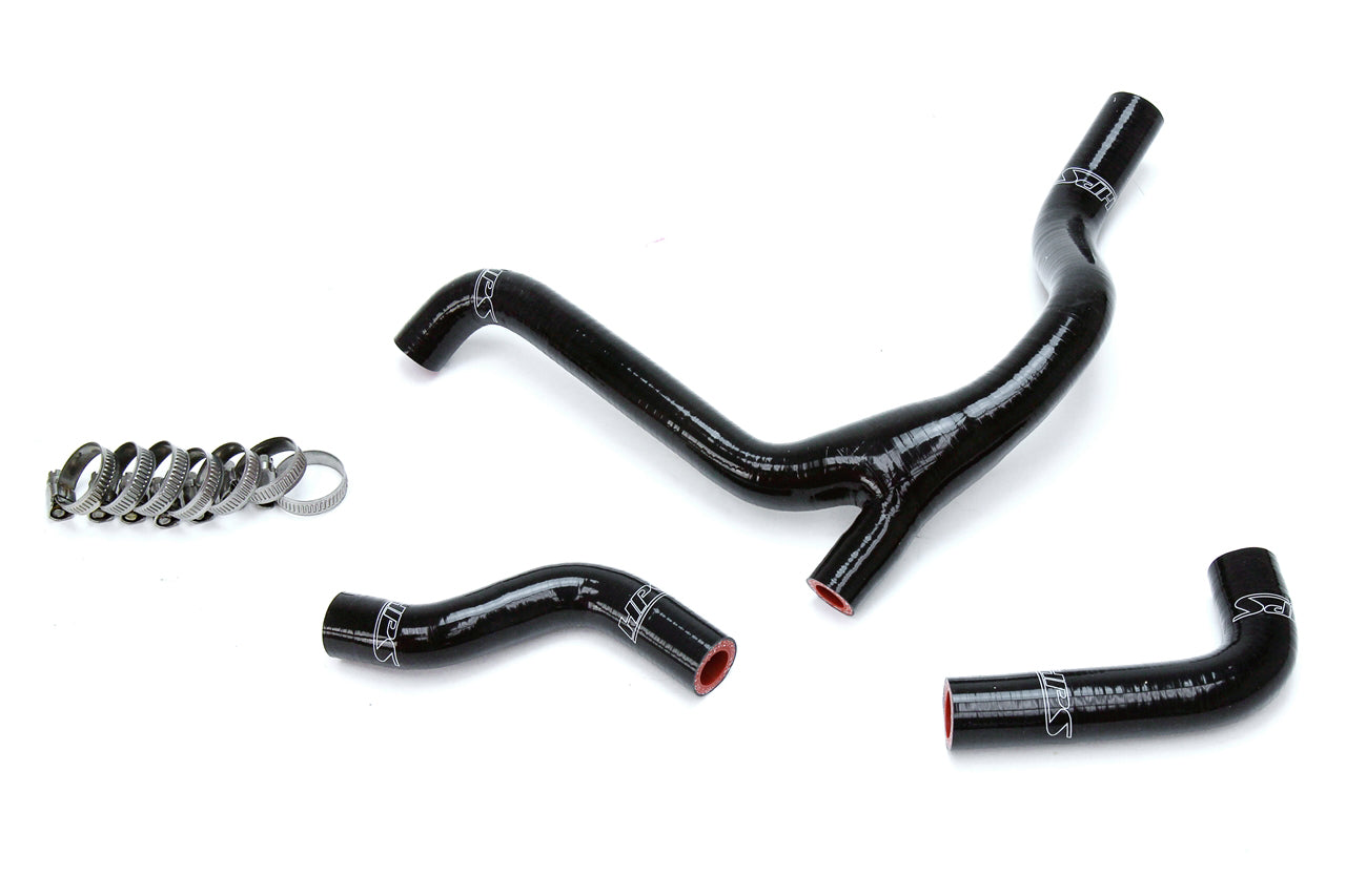 HPS Performance High Temp 3-ply Reinforced Silicone Replace OEM Rubber Radiator Coolant Hoses 57-1254-BLK