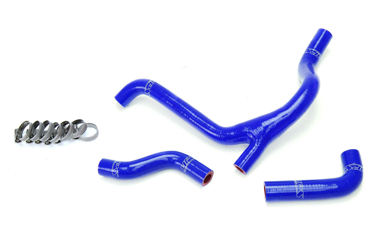 HPS Performance High Temp 3-ply Reinforced Silicone Replace OEM Rubber Radiator Coolant Hoses 57-1254-BLUE