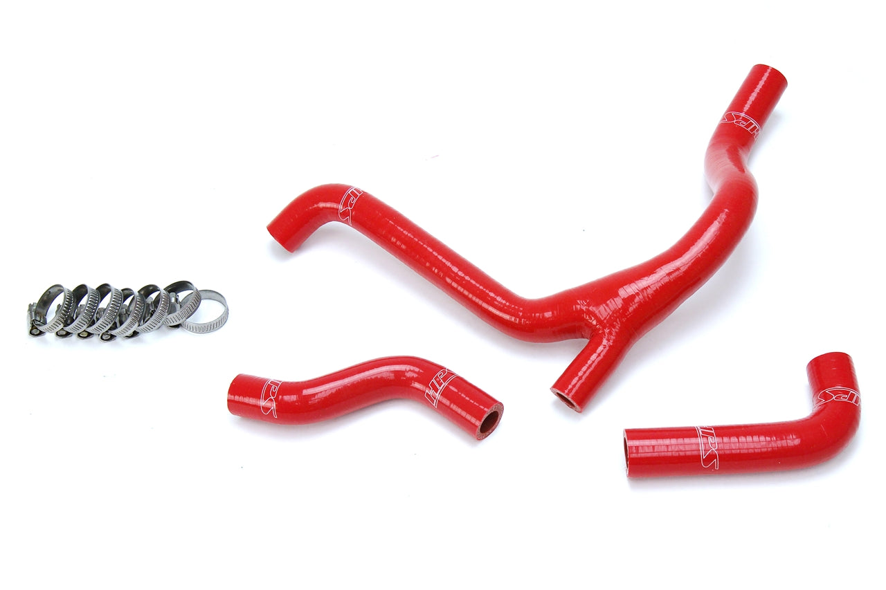 HPS Performance High Temp 3-ply Reinforced Silicone Replace OEM Rubber Radiator Coolant Hoses 57-1254-RED