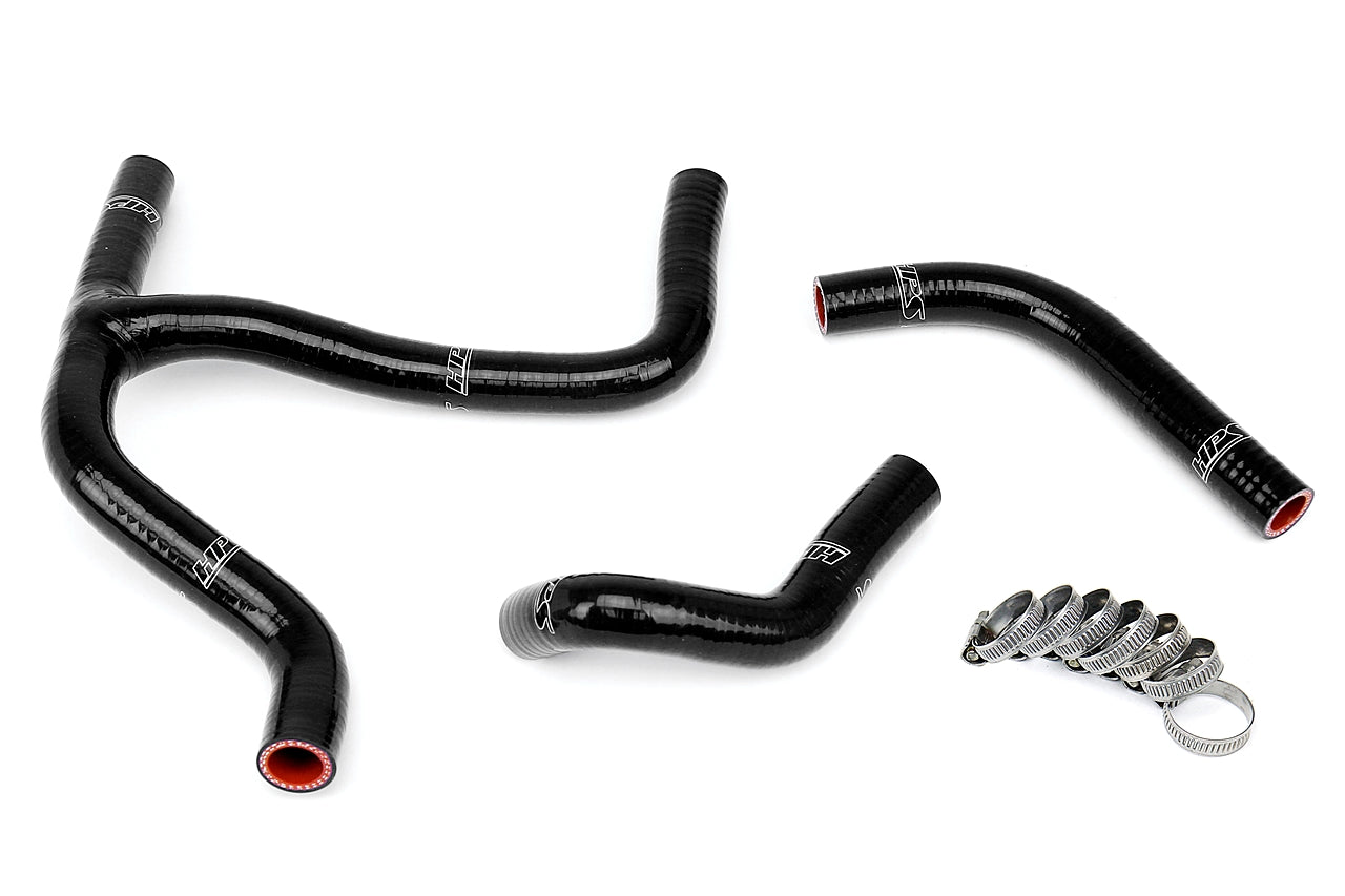 HPS Performance High Temp 3-ply Reinforced Silicone Replace OEM Rubber Radiator Coolant Hoses 57-1255-BLK