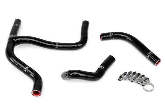 HPS Performance High Temp 3-ply Reinforced Silicone Replace OEM Rubber Radiator Coolant Hoses 57-1255-BLK