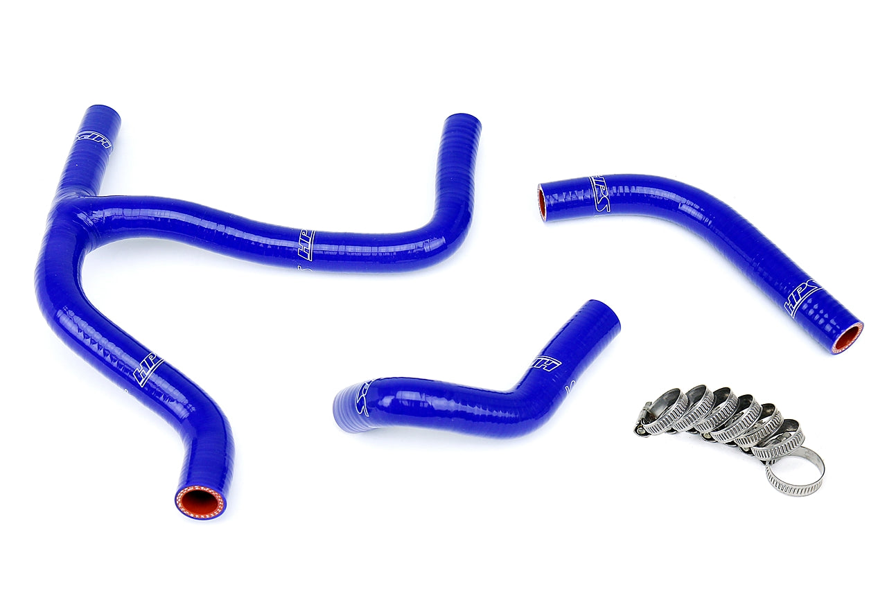 HPS Performance High Temp 3-ply Reinforced Silicone Replace OEM Rubber Radiator Coolant Hoses 57-1255-BLUE