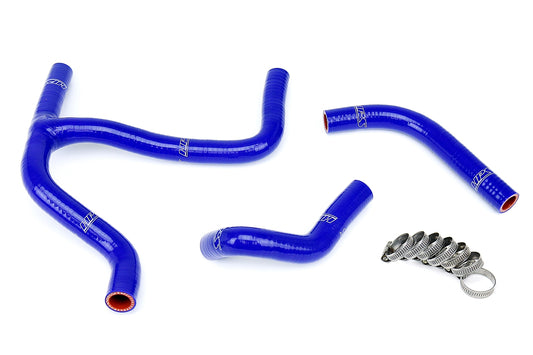 HPS Performance High Temp 3-ply Reinforced Silicone Replace OEM Rubber Radiator Coolant Hoses 57-1255-BLUE