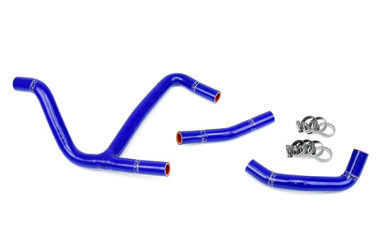 HPS Performance High Temp 3-ply Reinforced Silicone Replace OEM Rubber Radiator Coolant Hoses 57-1256-BLUE