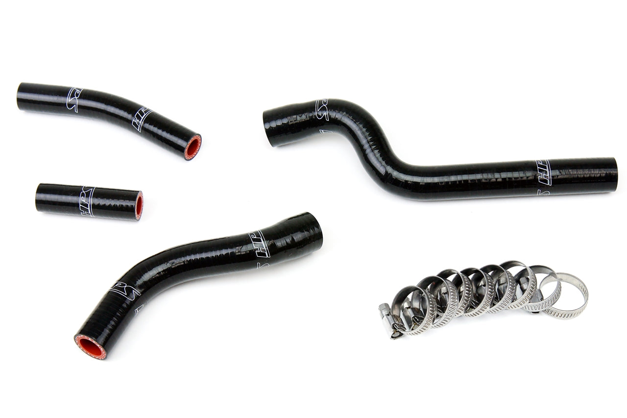 HPS Performance High Temp 3-ply Reinforced Silicone Replace OEM Rubber Radiator Coolant Hoses 57-1261-BLK