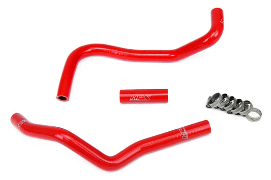 HPS Performance High Temp 3-ply Reinforced Silicone Replace OEM Rubber Heater Coolant Hoses 57-1282-RED