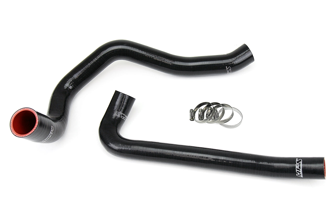 HPS Performance High Temp 3-ply Reinforced Silicone Replace OEM Rubber Radiator Coolant Hoses 57-1299-BLK
